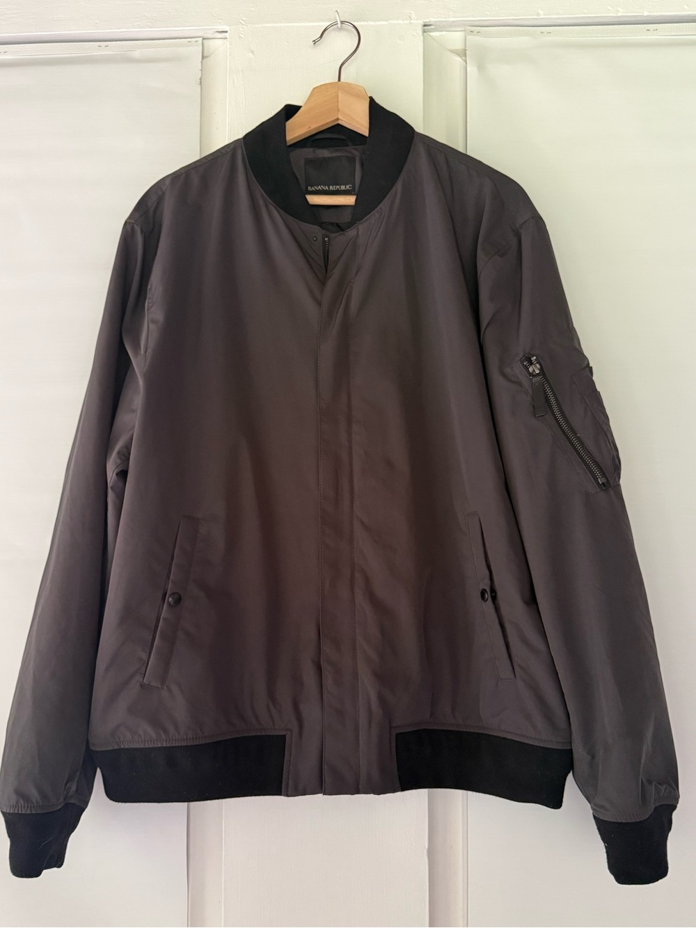 Banana Republic Men's Charcoal Bomber Jacket